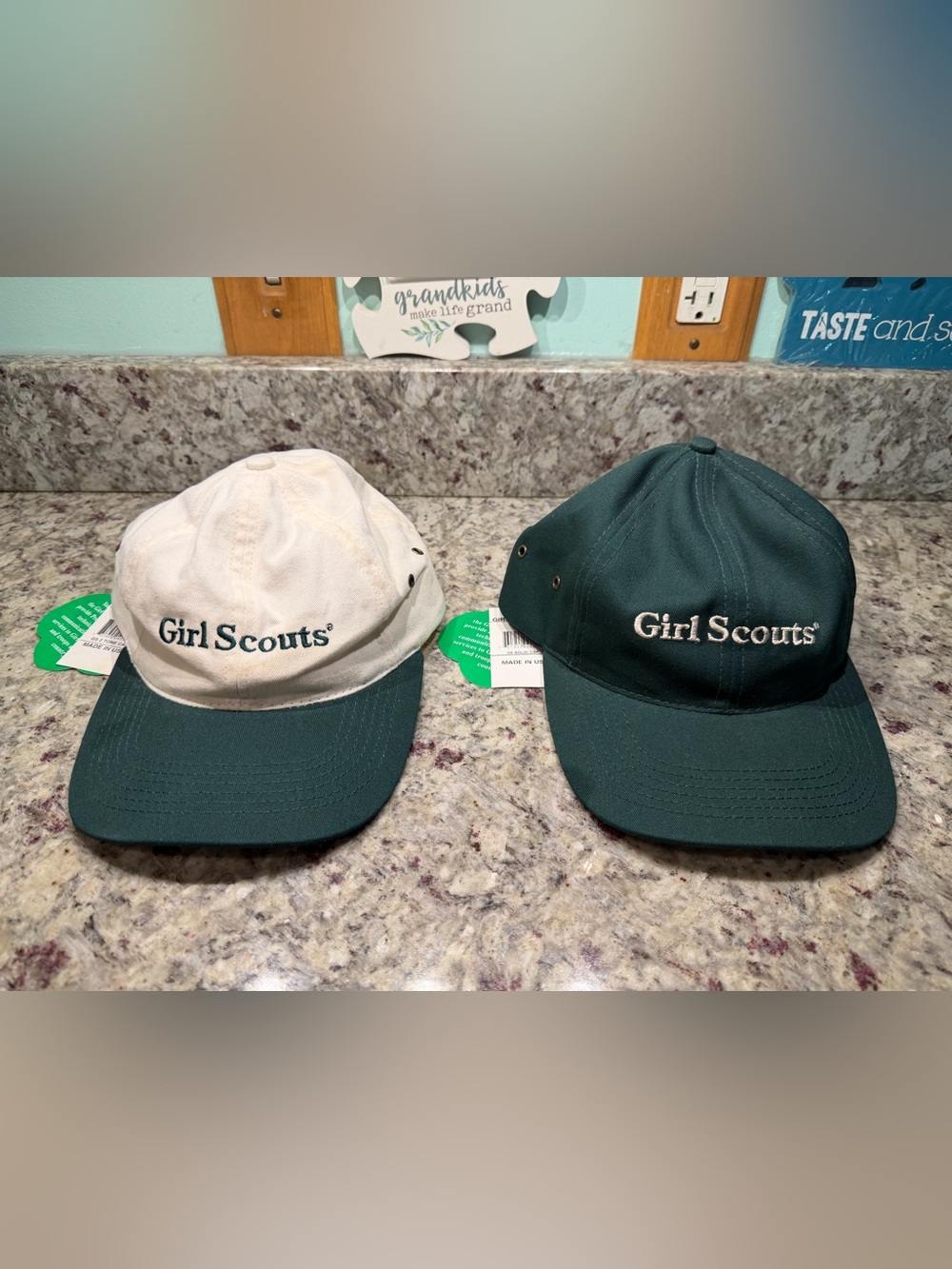 Girl Scouts Vintage SnapBack Adjustable Hats Quantity of 2 New